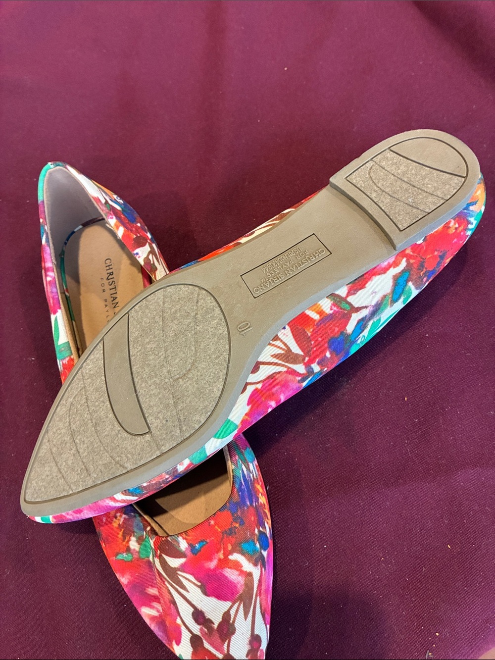 Christian Siriano Multicolor Floral Pointed-Toe Flats - Picture 3 of 3